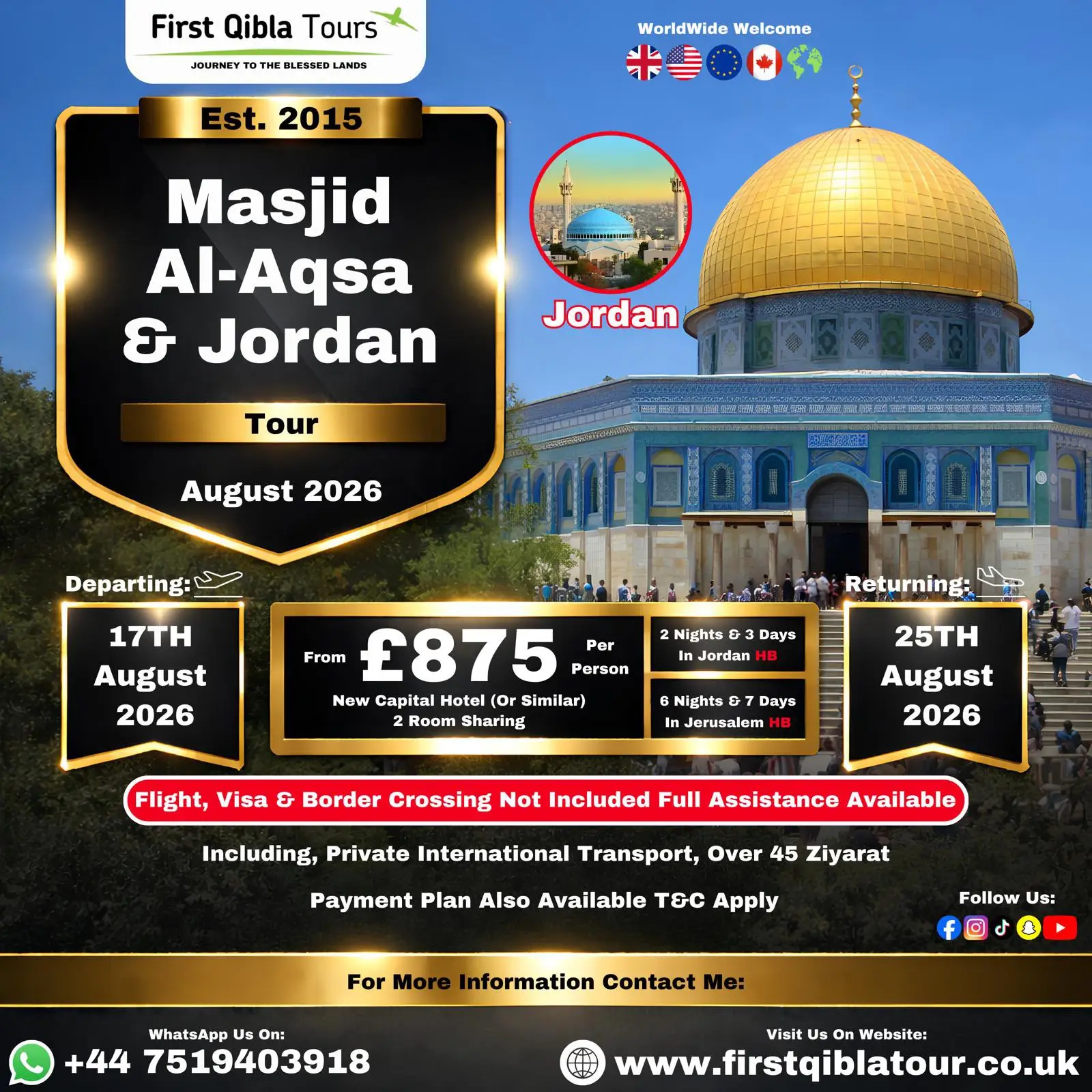 Masjid Al-Aqsa and Jordan tour